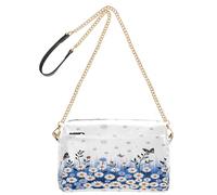 OWFKAY Bolsos cruzados para mujer, de piel sintética, cruzados, bandolera, bolsa de mensajero, correa ancha ajustable, margarita, mariposa