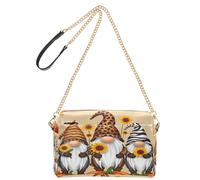 OWFKAY Bolsos cruzados para mujer, de piel sintética, cruzados, bandolera, bolsa de mensajero, correa ancha ajustable, tres gnomos
