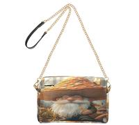 OWFKAY Bolsos cruzados para mujer, de piel sintética, cruzados, bandolera, bolsos de mensajero, correa ancha ajustable, gnomos con gorra de hongo