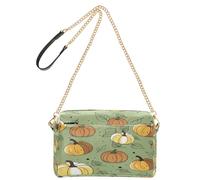 OWFKAY Bolsos cruzados para mujer, de piel sintética, cruzados, bandolera, bolsos de mensajero, correa ancha ajustable, patrón de calabaza dibujado a mano