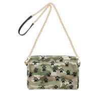 OWFKAY Bolsos cruzados para mujer, de piel sintética, cruzados, bandolera, bolsos de mensajero, correa ancha ajustable, patrón de huellas de camuflaje