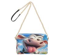 OWFKAY Bolsos cruzados para mujer, de piel sintética, cruzados, bandolera, correa ancha ajustable, bonito primer plano de vaca