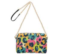 OWFKAY Bolsos cruzados para mujer, de piel sintética, cruzados, bandolera, correa ancha ajustable, patrón de estampado de leopardo