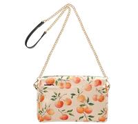 OWFKAY Bolsos cruzados para mujer, de piel sintética, cruzados, bandolera, correa ancha ajustable, patrón de hojas de melocotón