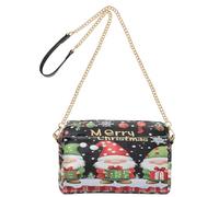 OWFKAY Bolsos cruzados para mujer, de piel sintética, cruzados, bandolera, correa ancha ajustable, tres bonitos gnomos