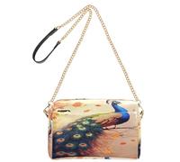 OWFKAY Bolsos cruzados para mujer, de piel sintética, cruzados, bandolera, correa ancha ajustable, un hermoso pavo real