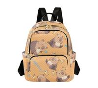 OWFKAY Capybara - Mochila pequeña con texto en inglés "I Didn't Mean It" para mujer, mochila pequeña para niñas, mochila escolar, viajes, antirrobo, casual, Capybara I Didn't Mean It, S, Mochila para