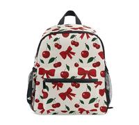 OWFKAY Cherry Bow - Mochilas infantiles retro para niños y niñas, mochila pequeña para guardería o escuela