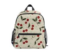 OWFKAY Cherry - Mochilas infantiles retro para niños y niñas, mochila pequeña para guardería o escuela