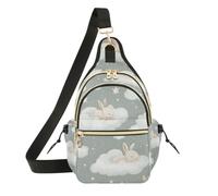OWFKAY Cloud Rabbit - Bonita bolsa cruzada para mujeres y hombres, antirrobo, viajes, senderismo