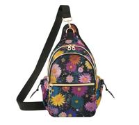 OWFKAY Colorido bolso bandolera Dahlia para mujer, bolso cruzado antirrobo, viajes, senderismo