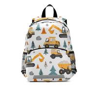 OWFKAY Digger Construction Trucks - Mochila para niños pequeños, mochilas escolares para niñas y niños, mochila pequeña