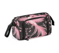 OWFKAY Estuche para lápices de gran capacidad, organizador para escuela, universidad, oficina, para adolescentes, niñas, adultos, estudiantes, color rosa fénix, Fénix rosa, Talla única, Estuche de