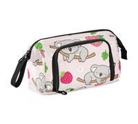 OWFKAY Estuche para lápices de gran capacidad, organizador para escuela, universidad, oficina, para adolescentes, niñas, adultos, estudiantes, oso koala, flor de fresa, Koala Bear - Flor de fresa
