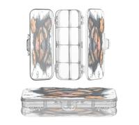 OWFKAY Estuche pequeño con suministros para romper la pared, caja de plástico transparente para lápices, organizador de lápices de doble capa, soporte para bolígrafos para la escuela