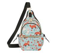 OWFKAY Fox Rabbit - Bolso bandolera antirrobo para mujeres y hombres, para viajes, senderismo