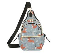 OWFKAY Fox Rabbit - Bolso bandolera para mujeres y hombres, antirrobo, para viajes, senderismo