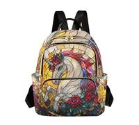 OWFKAY Fragments - Mochila pequeña con diseño de unicornios para mujer, mochila escolar para viajes, antirrobo, casual, Fragments Unicorns, S, Mochila para mujer