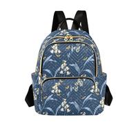 OWFKAY Lily Of The Valley - Mochila pequeña para mujer, color azul, para escuela, viajes, antirrobo, casual, Lirio del Valle Azul, M, Mochila para mujer