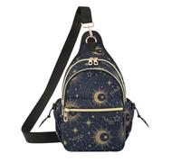 OWFKAY Magic Moon Stars - Bolso bandolera para hombres y mujeres, antirrobo, viajes, senderismo