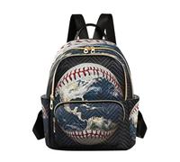 OWFKAY Mochila escolar para niñas y mujeres, adolescentes, escuela, secundaria, casual, mini bolsa pequeña para libros, mochila de día, talla S, béisbol, tierra, Baseball Earth, S
