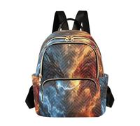 OWFKAY Mochila escolar para niñas y mujeres, adolescentes, escuela, secundaria, casual, mini bolsa pequeña, mochila de día, talla S, dragones rojos y azules, Dragones rojos y azules, S