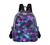 OWFKAY Mochila pequeña iridiscente con escamas de sirena para mujer, mochila pequeña para niñas, mochila escolar, viajes, antirrobo, casual, Escama iridiscente de sirena, M, Mochila para mujer