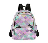 OWFKAY Mochila pequeña rosa con escamas de sirena para mujer, mochila pequeña para niñas, mochila escolar, viajes, antirrobo, casual, Escamas de sirena rosa, M, Mochila para mujer
