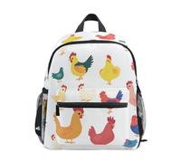 OWFKAY Mochilas infantiles coloridas de pollo para niños y niñas, mochilas pequeñas para guarderías, mochilas escolares