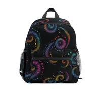 OWFKAY Mochilas infantiles con diseño de lunares en espiral para niños y niñas, mochila pequeña para guardería o escuela