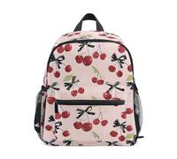 OWFKAY Mochilas infantiles con estampado de lazos de cerezo para niñas, mochilas pequeñas para guarderías, mochilas escolares