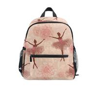 OWFKAY Mochilas infantiles de bailarina de ballet con flores para niñas, mochilas pequeñas para guardería o escuela