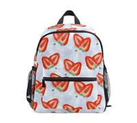 OWFKAY Mochilas infantiles de fresa en rodajas para niños y niñas, mochilas pequeñas para guardería o escuela