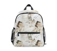 OWFKAY Mochilas infantiles vintage con letras rosas para niños y niñas, mochilas pequeñas para guarderías, mochilas escolares