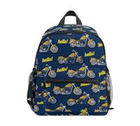 OWFKAY Mochilas para niños y niñas, color azul marino, para motocicleta, mochila pequeña para guardería o escuela