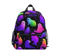 OWFKAY Neon Seal - Mochilas infantiles para niños y niñas, mochila pequeña para guardería o escuela