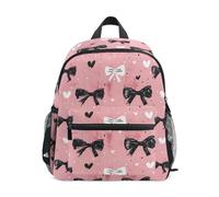 OWFKAY Pink Bow Grunge - Mochilas infantiles para niñas y niños, mochila pequeña para guardería o escuela