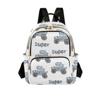 OWFKAY Sharks Car - Mochila pequeña para mujer, mochila pequeña para niñas, mochila escolar, viajes, antirrobo, casual, Sharks Car White, M, Mochila para mujer