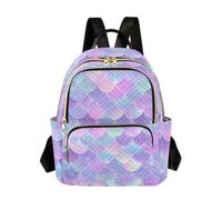 OWFKAY Shimmering Fish Scales - Mochila pequeña para mujer, mochila pequeña para niñas, mochila escolar, viajes, antirrobo, casual, Escamas de pescado brillantes, M, Mochila para mujer