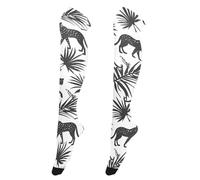 OWFKAY Silhouettes Of Leopards - Calcetines altos hasta el muslo para mujer, calcetines largos por encima de la rodilla, calentadores de piernas suaves