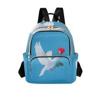 OWFKAY White Dove Rose - Mochila pequeña para mujer, mochila pequeña para niñas, mochila escolar, viajes, antirrobo, casual, Rosa paloma blanca, M, Mochila para mujer