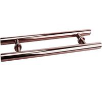 OWIEN Manija de extracción de la puerta, manija de la puerta de forma H de doble cara for puerta corredera de granero, puerta, cobertizo, garaje, acero inoxidable(Rose Gold,60cm/24in)