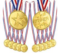OWill 12 Piezas Medallas Niños, Medallas con Cinta, Placas de Premios Infantiles para Juegos Deportivos y Fiestas