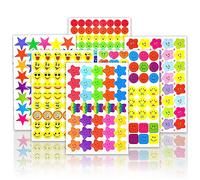 OWill 4980 Piezas (60 Hoja) Pegatinas de Recompensa para niños Pegatinas de Estrella Smiley stickers,Decoración manual del álbum de recortes para niños