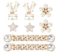 OWill Accesorios de Zapatos Diamantes Cristal 8 Piezas Adornos para Zapatos de Sandalias de Zueco para Niñas Mujeres Niños, DIY Diamantes Hebillas Decorativas Zapatos