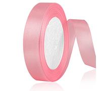 OWill Cinta de Raso Rosa Pastel 20 mmx22 m Doble Cara Para Decoración de Pasteles, Proyectos de Costura, Globos de Fiesta y Lazos