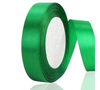 OWill Cinta de Satén,Cinta Raso Verde 20 mmx22 m de doble cara,Cinta Navidad Verde Seda,Cinta Regalo,Cinta Raso Para decoración de pasteles,proyectos de costura de bricolaje,globos de fiesta y lazos