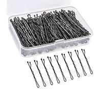 OWill Horquillas,150 Pinzas Cabello Horquillas pelo Mujer,Onduladas de Metal,con Caja Portátil para Mujeres Niñas(Negro)