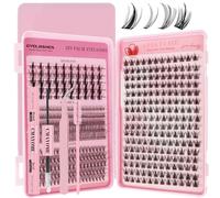 OWill Kit de Extensiones de Pestañas 547 Clusters, Pestañas en Racimo y Pestañas Individuales 10-16 mm, Efecto Manga y Curvatura D Natural o Densa, con Bond & Seal, Pinza y Cepillo