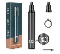 OWill Nose Hair Trimmer - Corta Pelos Nariz de Alta Precisión, Diseño Ergonómico para Hombres y Mujeres, Recortador de Pelo Nasal con Pantalla Digital LED Type-C (Negro)